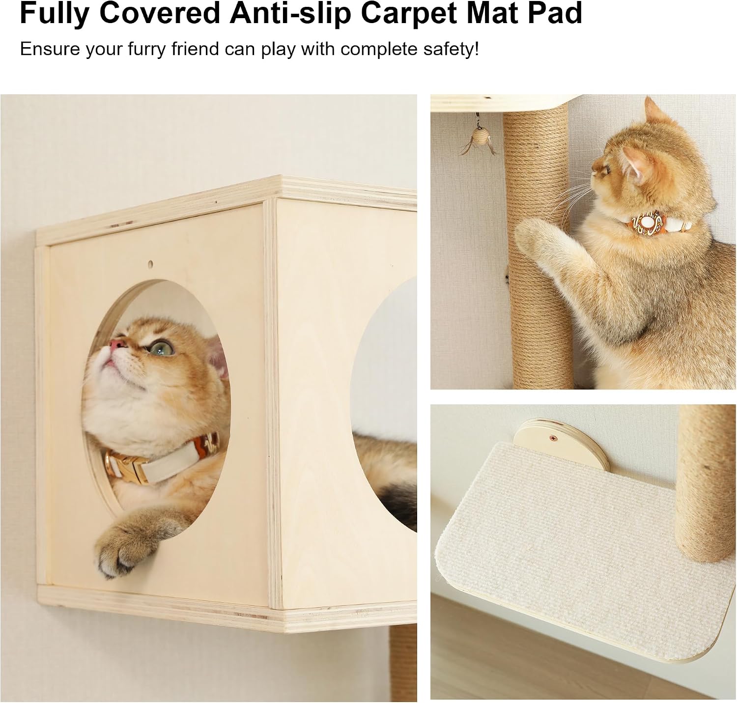 Thumbnail 4 de FUKUMARU Cat Wall Shelves 5-piece cat climber set 🐱