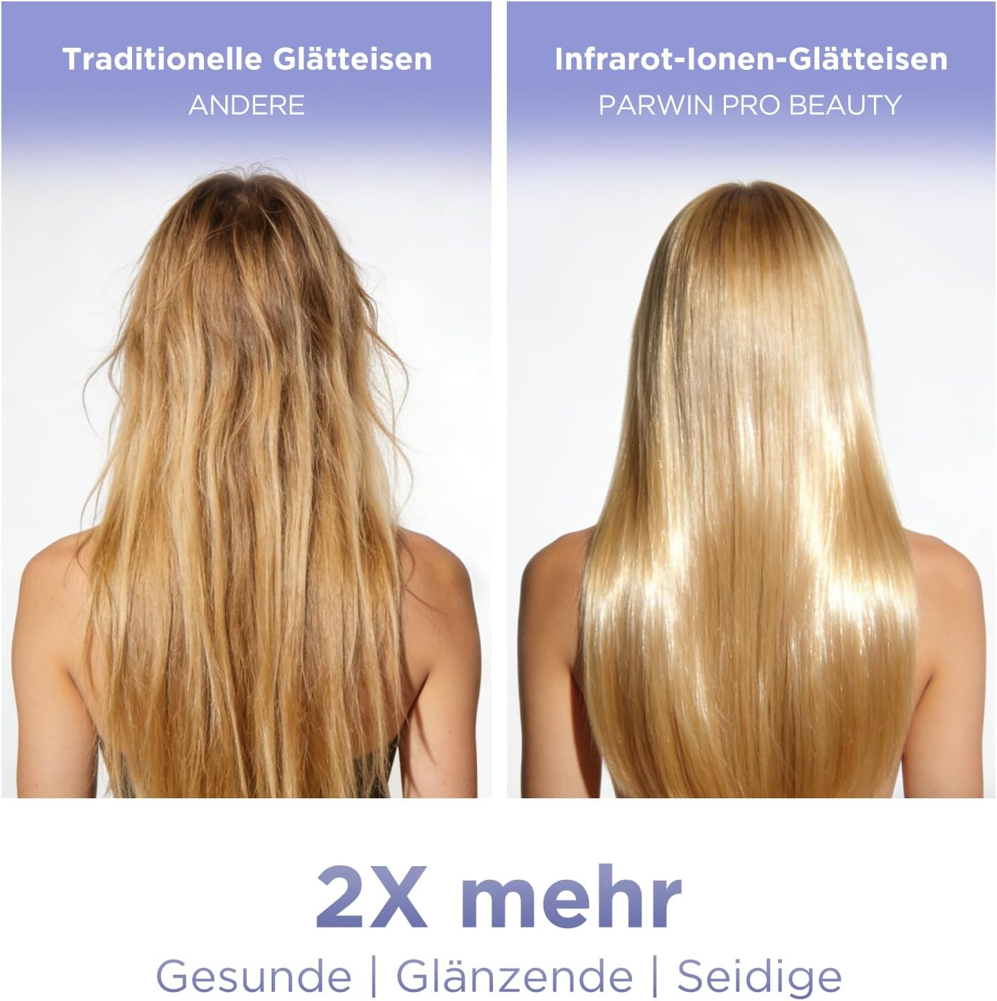 Detalle de PARWIN PRO BEAUTY Infrarot-Ionen Haarglätter – 45 mm Breite, 14 Stufen, schützende Infrared- und Ionen-Technologie