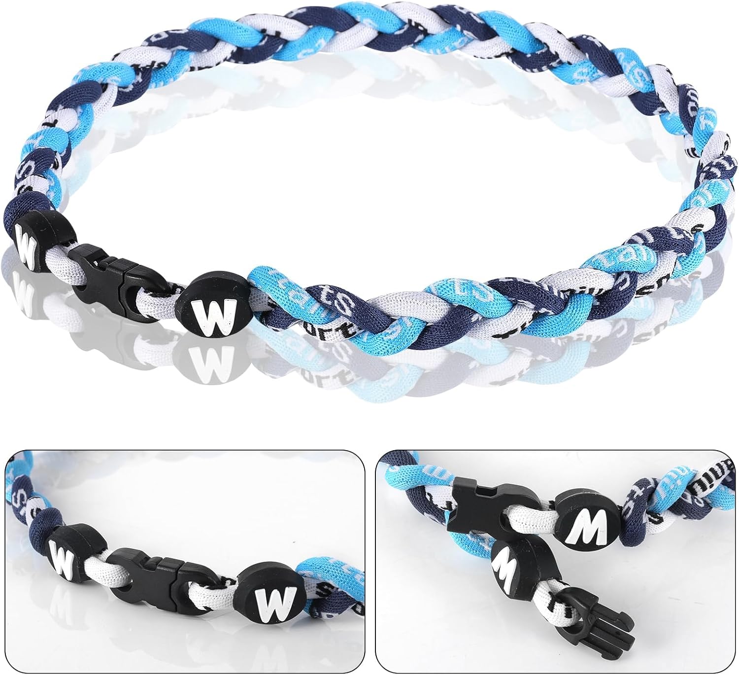 Thumbnail 2 de Willtok Premium 18inch Baseball Necklace with Nylon Tri-Braided Rope Tornado Design