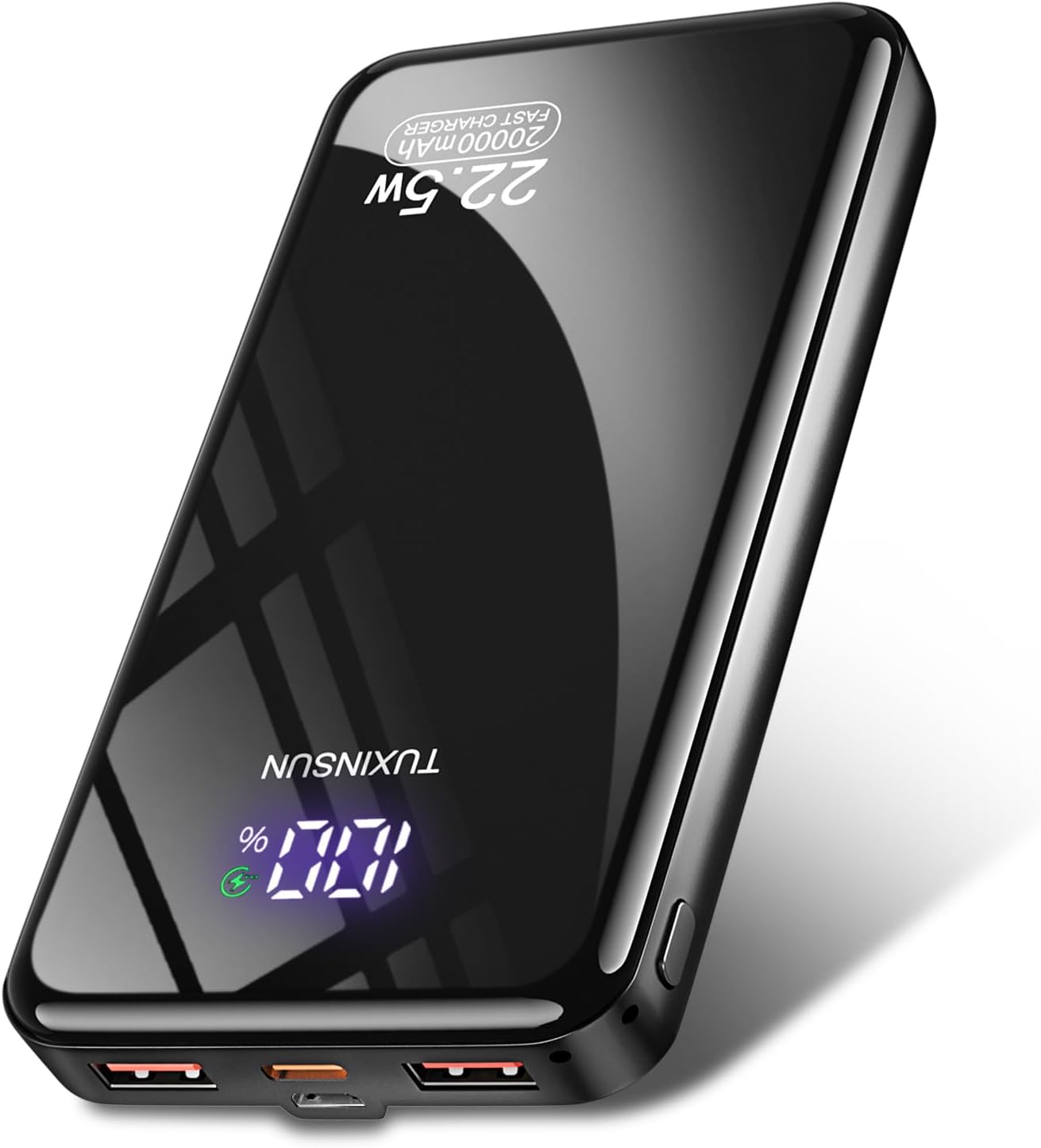 Detalle de TUXINSUN Power Bank 20000mAh carga rápida