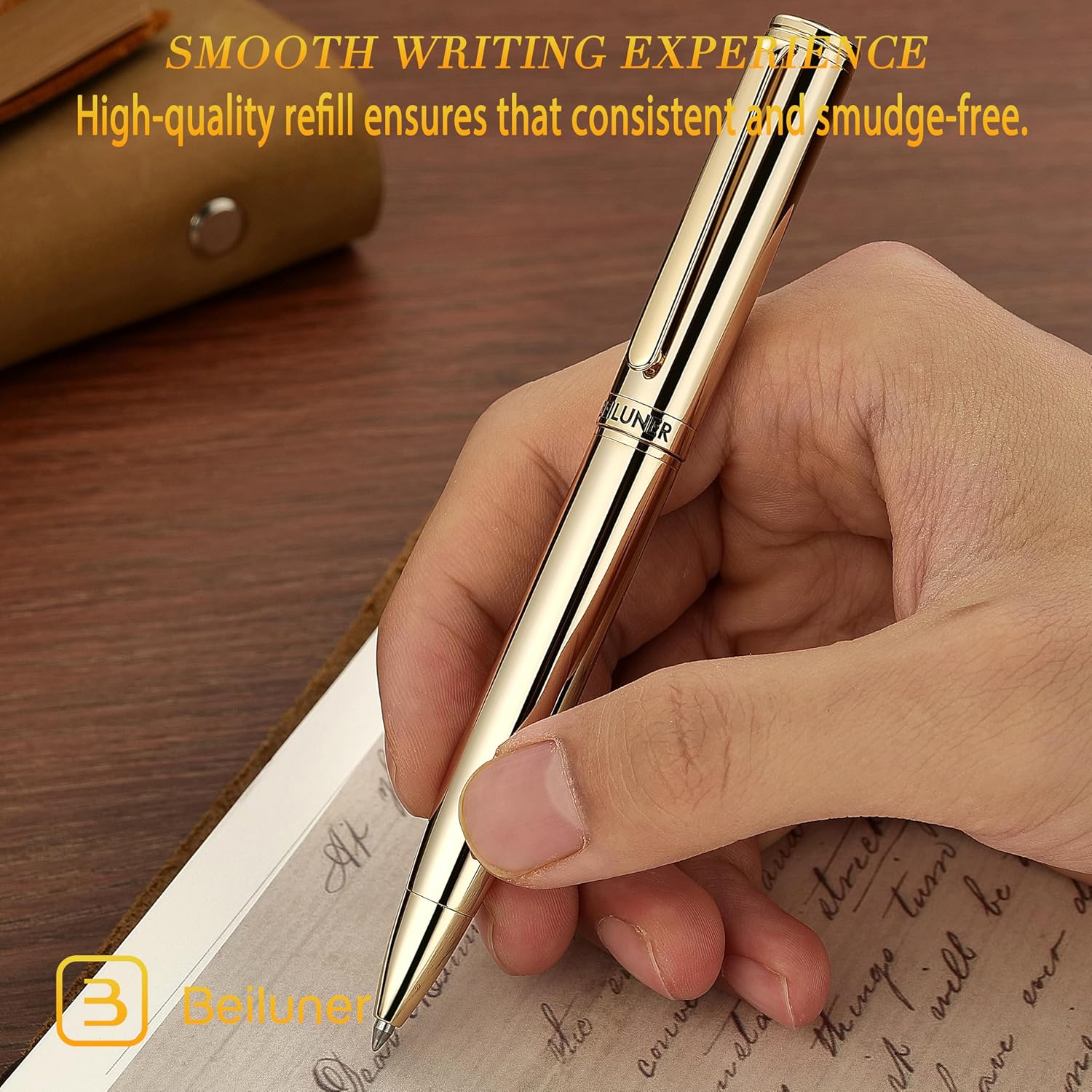 Detalle de BEILUNER Gel Pen, 24K Gold-Plated