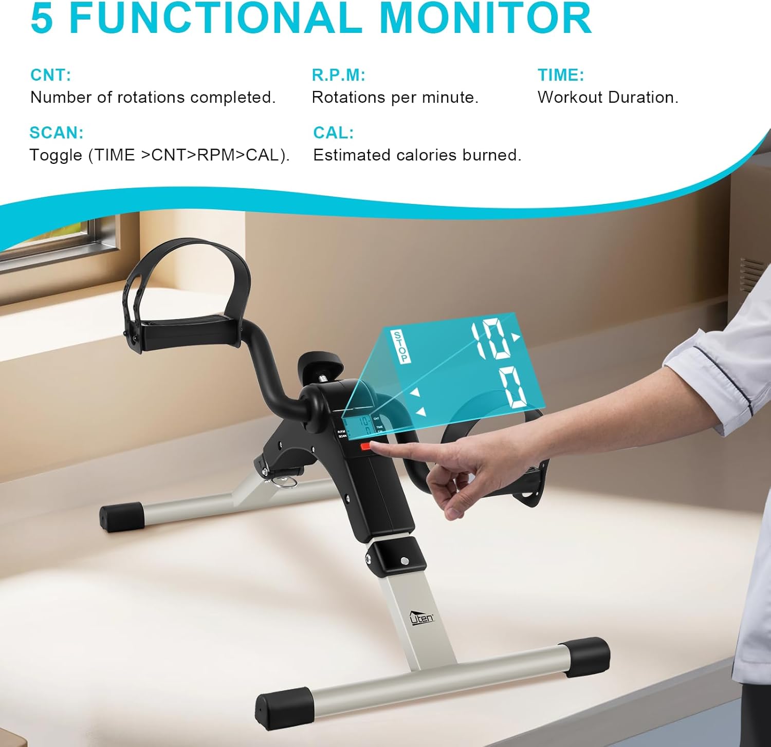 Thumbnail 3 de Uten Pedal Exerciser: Under Desk Mini Exercise Bike