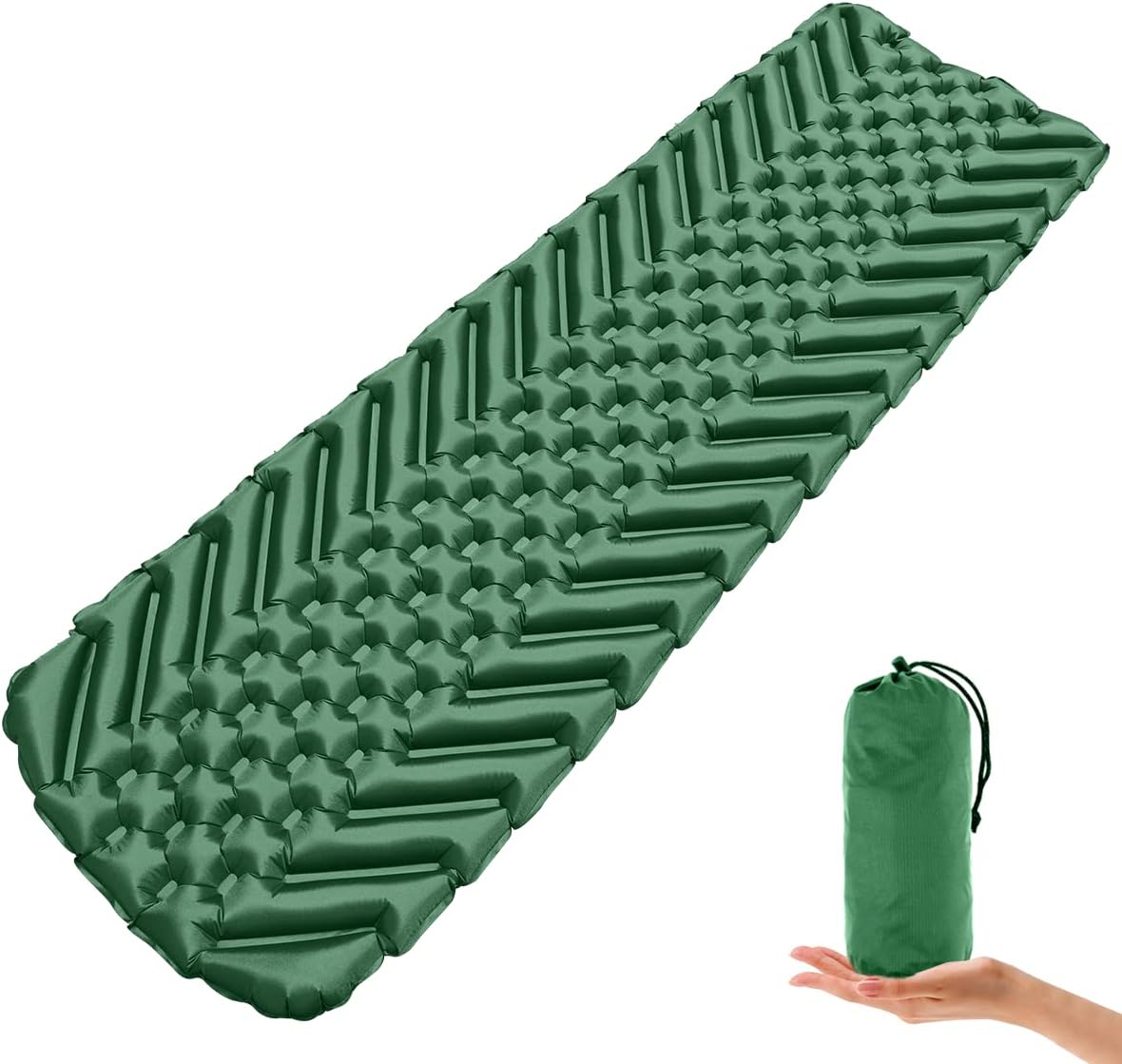 Detalle de Sundom Isomatte Camping Outdoor Ultralight – wasserdichte, faltbare Luftmatratze 190 × 59 × 6 cm