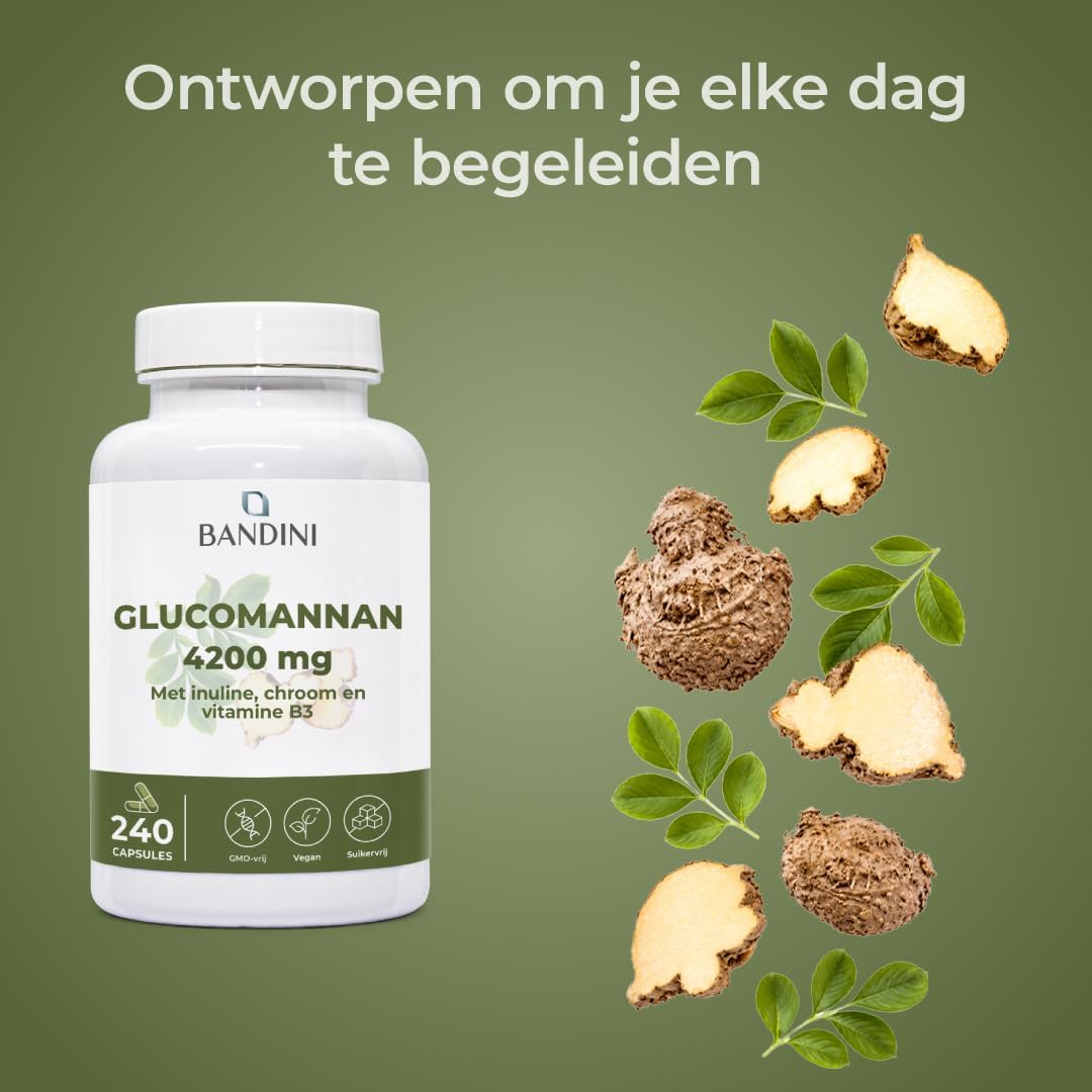 Detalle de Bandini Glucomannaan-capsules 4200 mg, 240 stuks, vegan