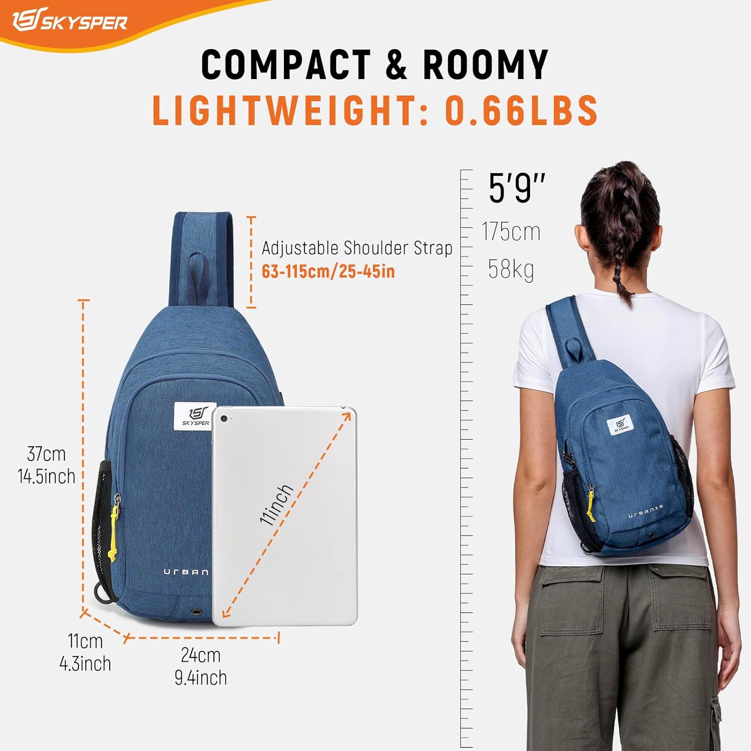 Thumbnail 1 de SKYSPER Sling Bag anti‑theft crossbody RFID lightweight travel bag