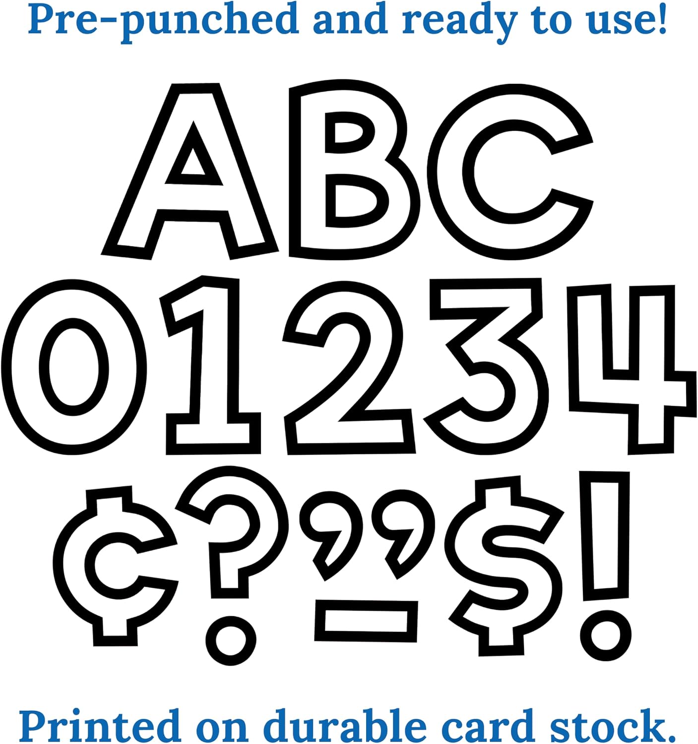 Thumbnail 4 de Carson Dellosa 4-Inch Bulletin Board Letters, 219-Piece Pre-Punched Cardstock Set