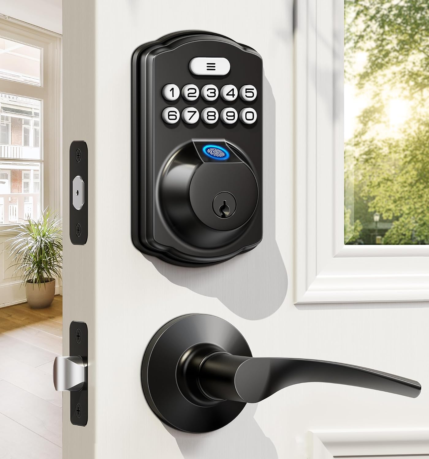 Detalle de Veise Fingerprint Door Lock with Zinc Alloy Handles