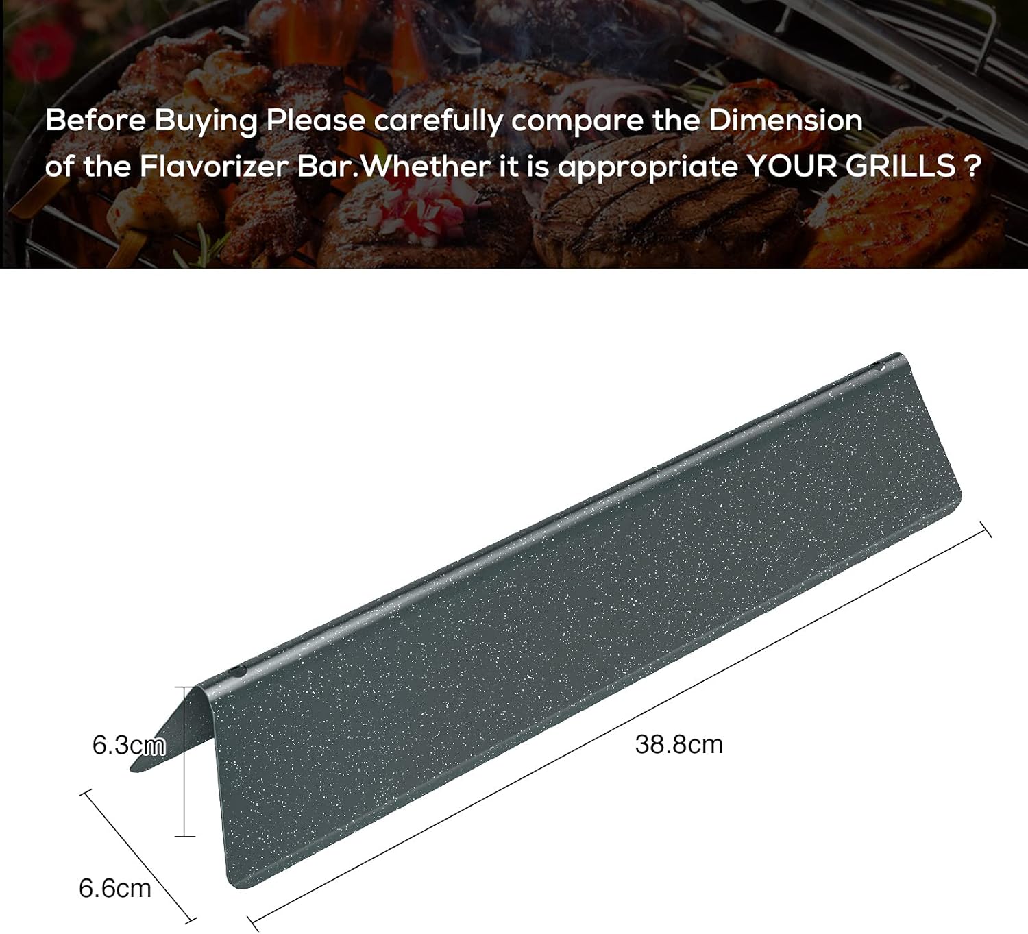Thumbnail 1 de Coisien Barres Flavorizer 7636 (38,8/38,9 cm) en porcelaine pour Weber Spirit 300 E310/E320/E330