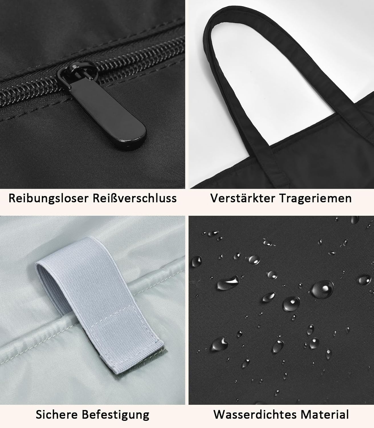Thumbnail 6 de oscaurt Tote Bag Shopper Tasche Damen mit 17 Zoll Laptopfach – wasserdicht, 24L, faltbar