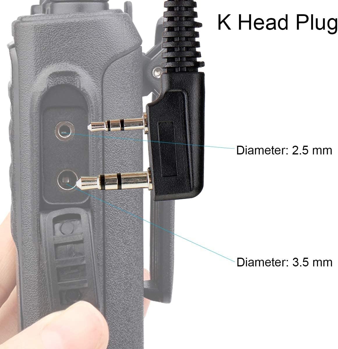 Detalle 2 de Retevis Pinganillo Auricular Antirruido PTT 1 pieza