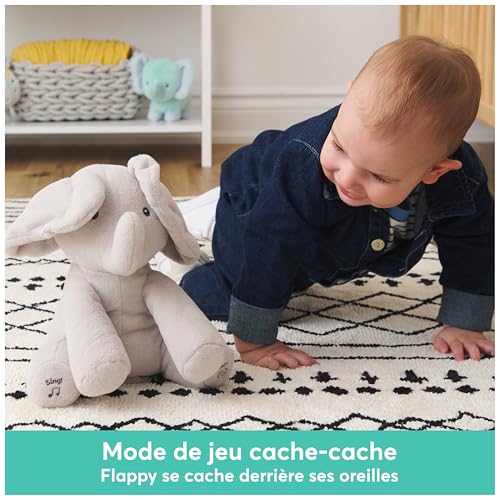 Thumbnail 6 de GUND Flappy L'Éléphant – Peluche interactive pour bébé