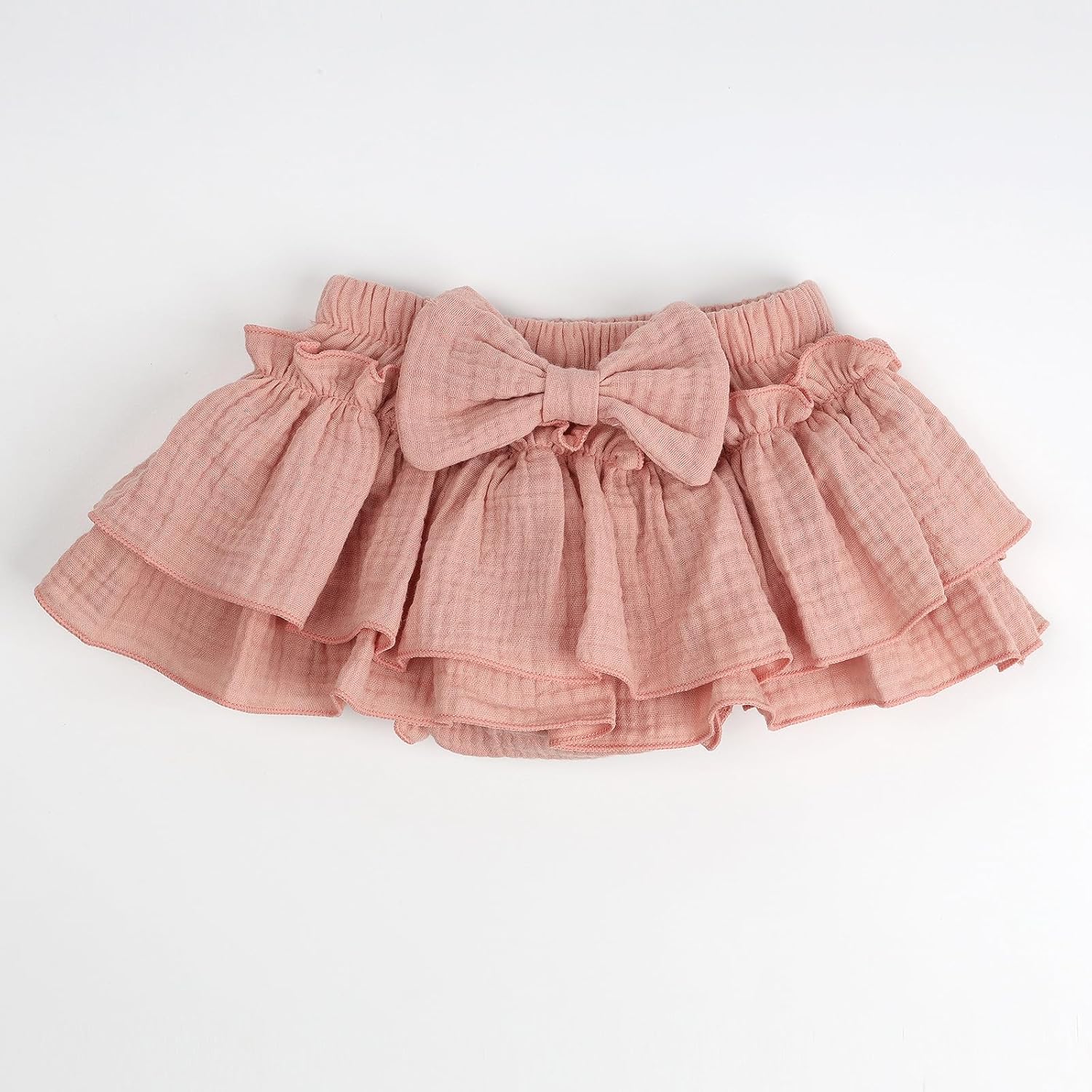 Thumbnail 3 de HOOLCHEAN Baby Girls Soft Cotton Gauze Ruffle Mini Skirt with Shorts