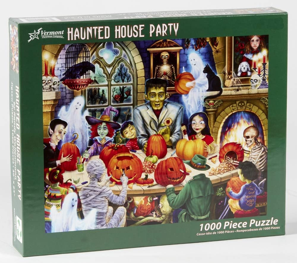Thumbnail 1 de Haunted House Party Jigsaw Puzzle 1000 Piece – Vermont Christmas Company