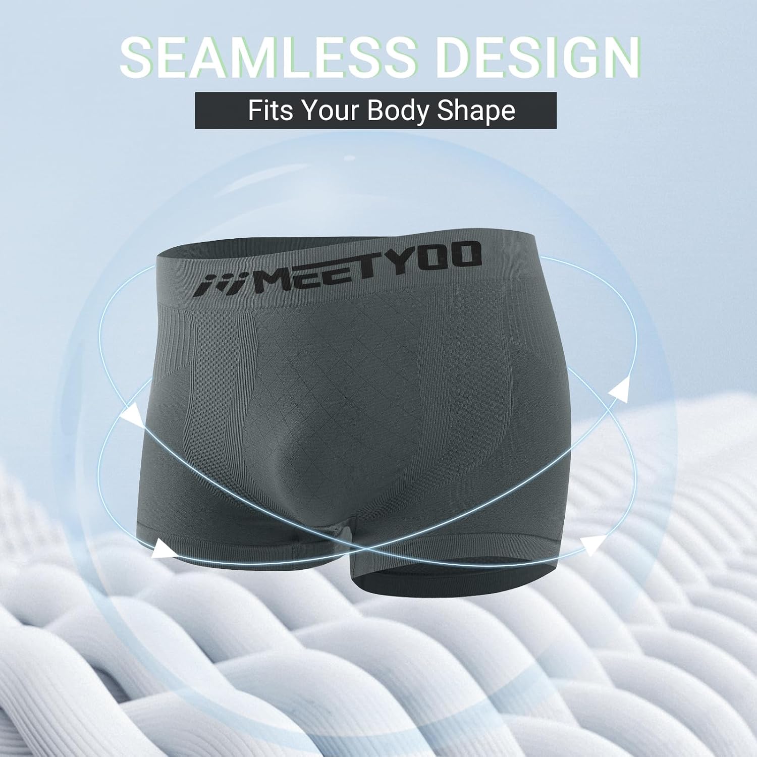 Detalle de MEETYOO Leggings Uomo: Calzamaglie sportive senza cuciture per sport e comfort quotidiano