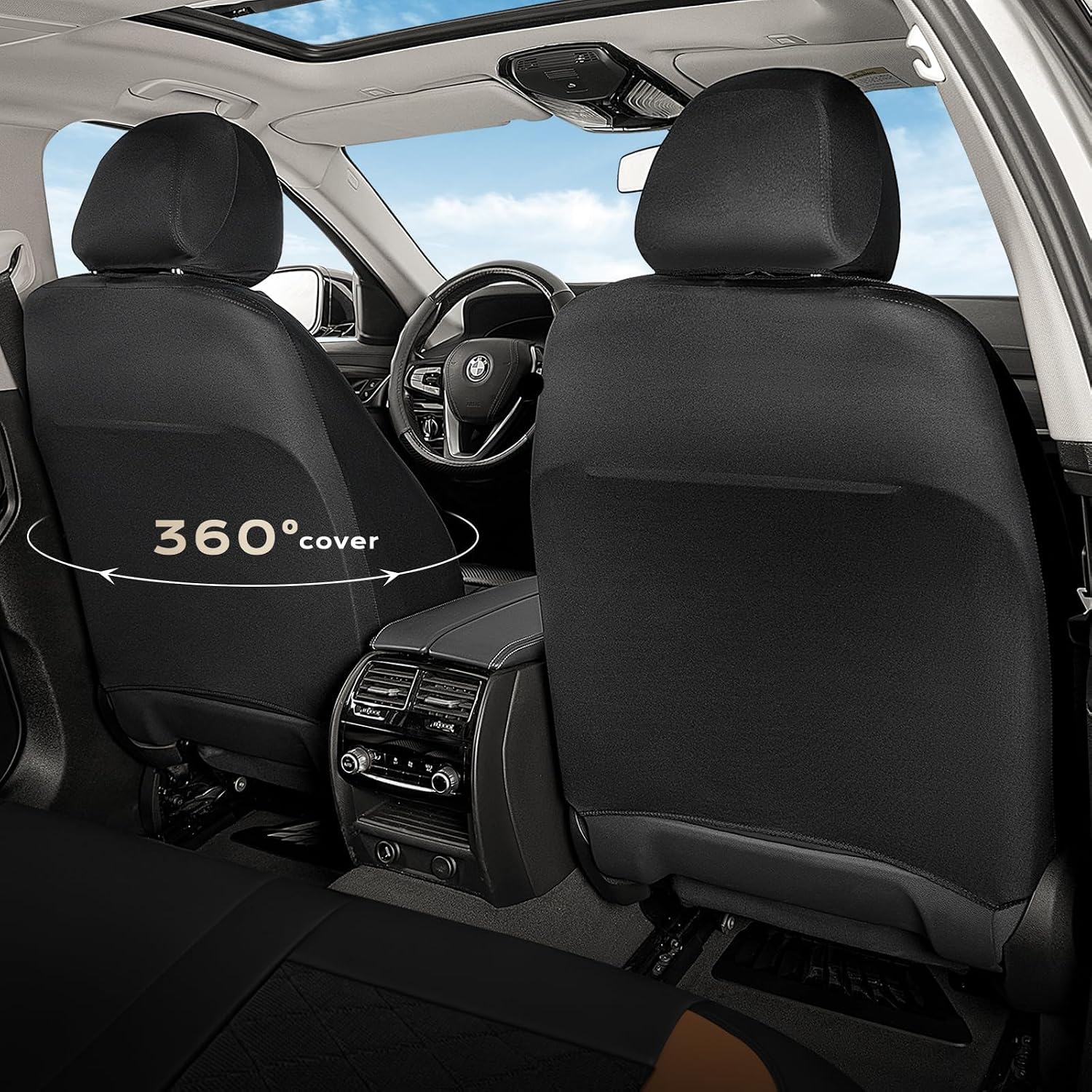 Detalle 1 de Coverado Front Car Seat Covers in PU Leather