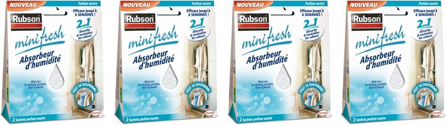 Thumbnail 6 de Rubson Absorbeur d’humidité Minifresh – 2 sachets 50 g, parfum neutre