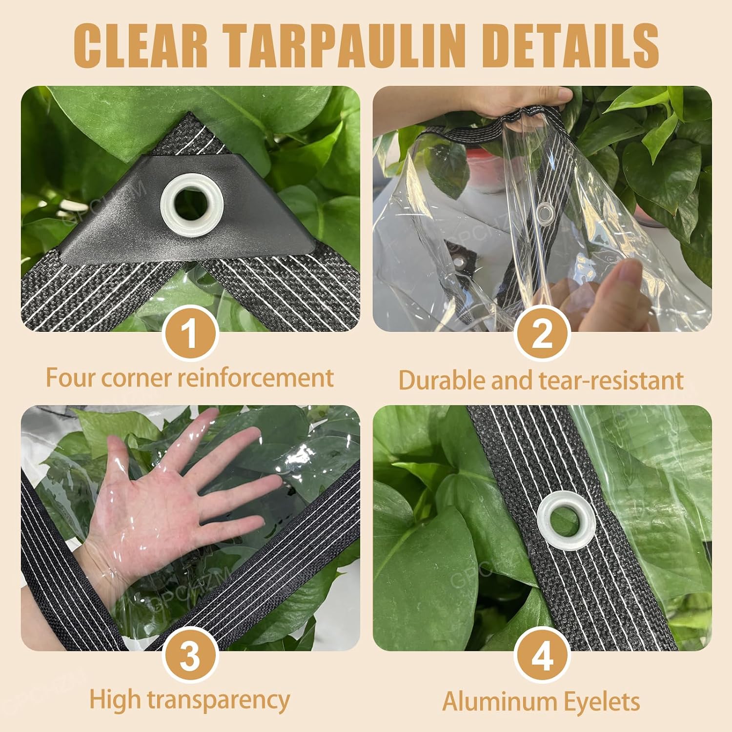 Thumbnail 1 de Clear Tarpaulin PVC 3m x 4m