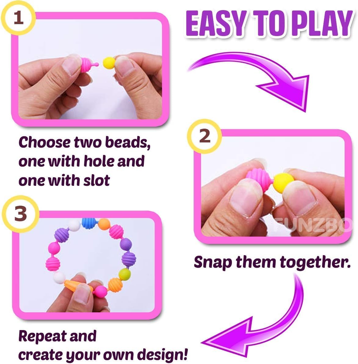 Thumbnail 5 de FunzBo Pop Beads Jewellery Kit for Kids 💎