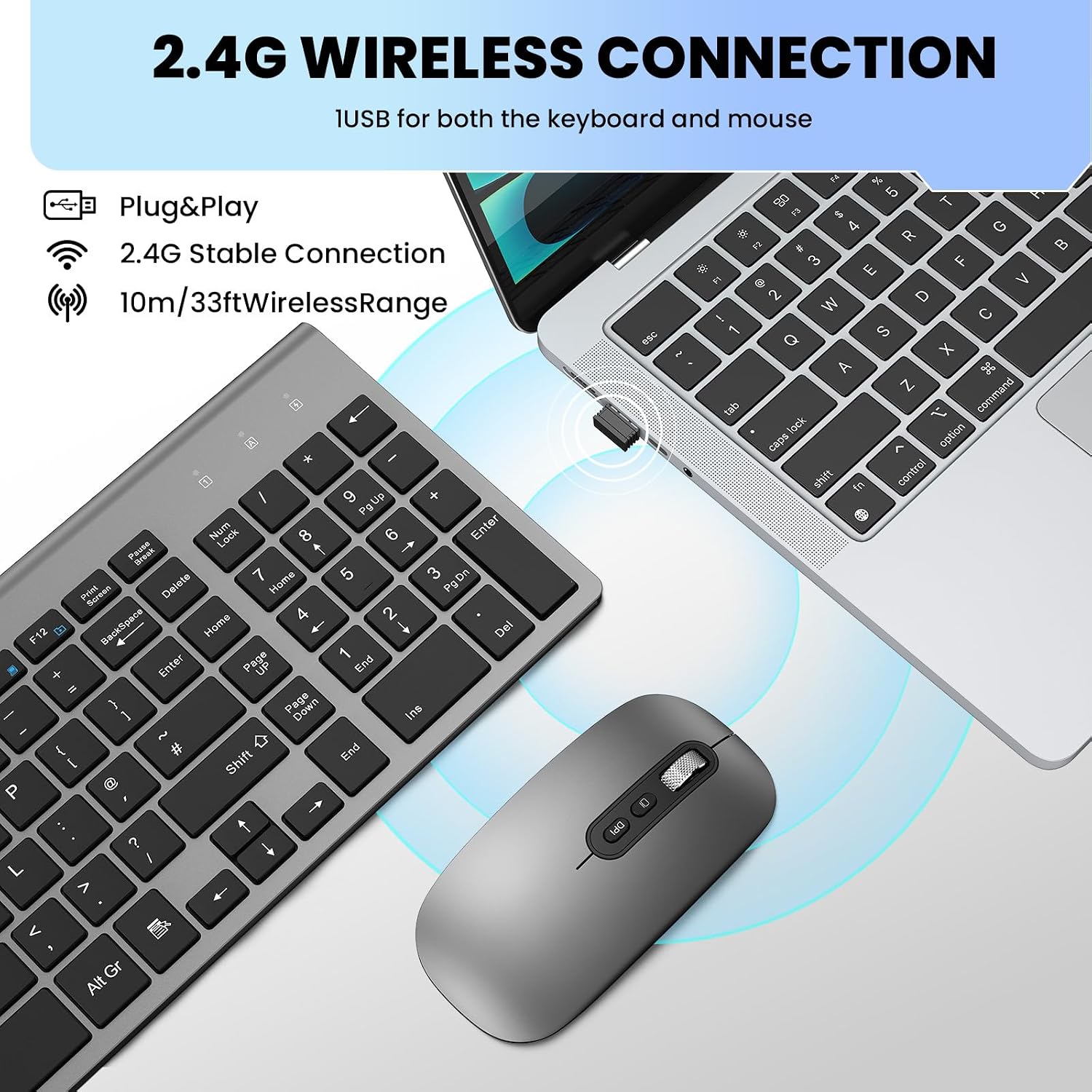 Detalle de cimetech 2.4G keyboard mouse combo