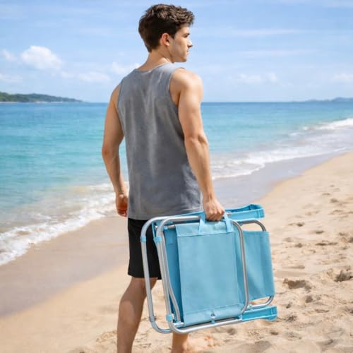 Thumbnail 7 de T-LOVENDO RR pack de 2 sillas de playa reclinables plegables con reposacabezas