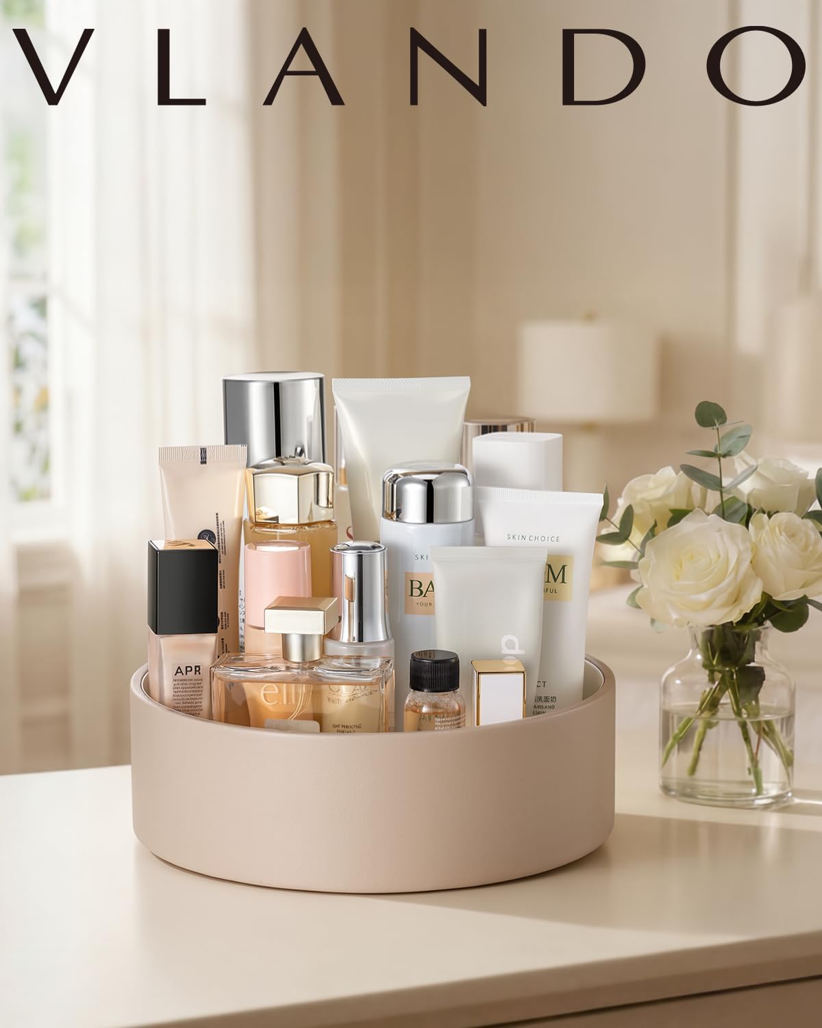 Thumbnail 6 de VLANDO Dressing Table Organiser: 360° Rotating Vanity Storage