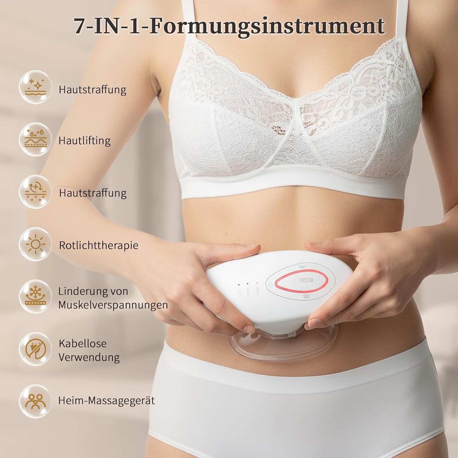 Thumbnail 3 de Ehomfory 3in1 Schröpfmassagegerät – Lymphdrainage, EMS & Rotlicht für Gesicht und Körper