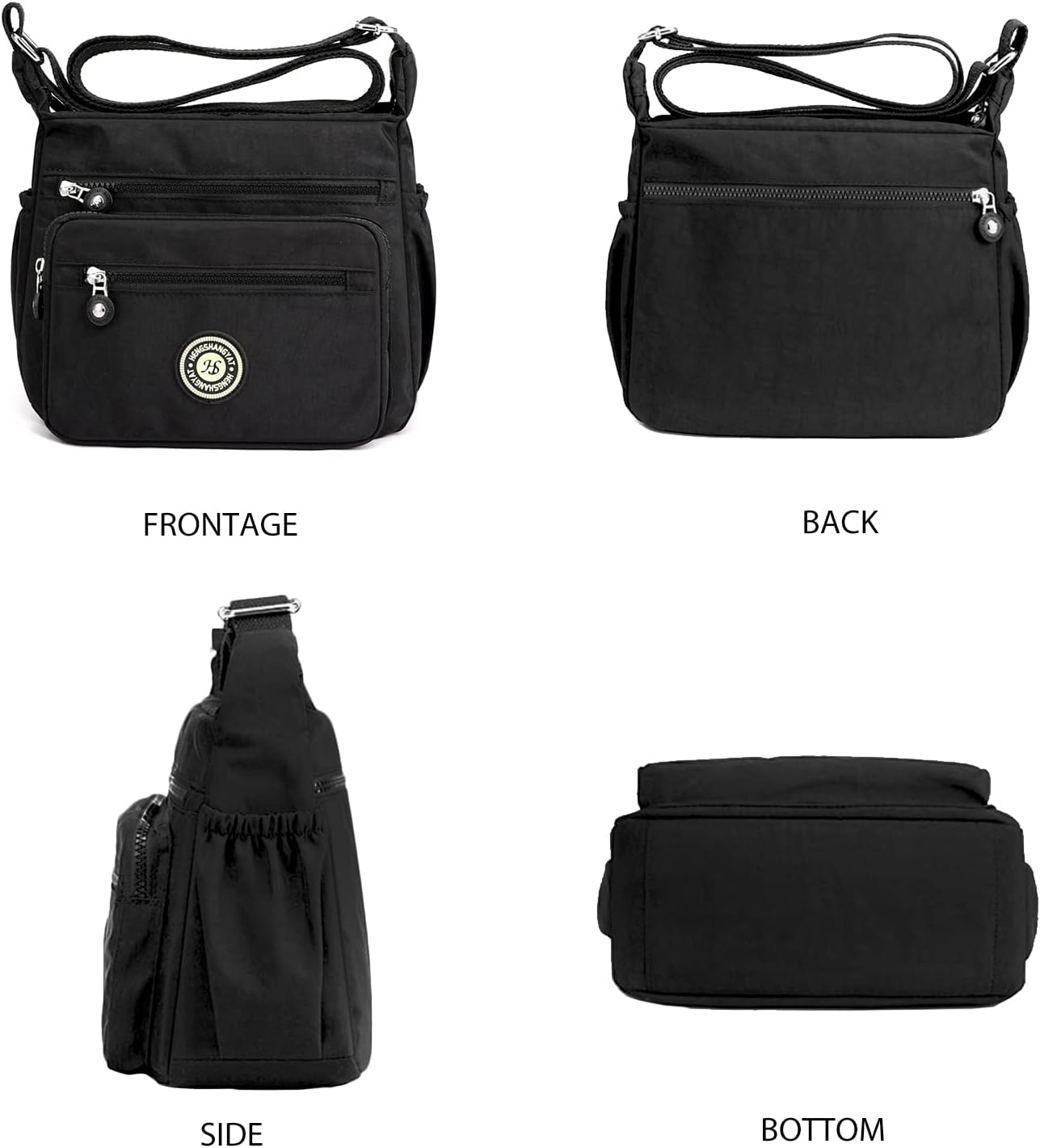Detalle de Womens Multi-Pocket Casual Crossbody Handbag Waterproof Canvas Shoulder Bag