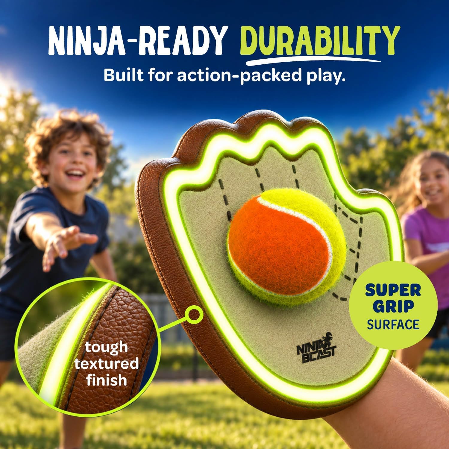Thumbnail 2 de Ninja Blast JB-035 Light-Up Baseball Toss-and-Catch Game with Adjustable Gloves