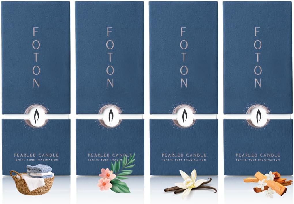 Foton Pearled Candle Bestsellers Gift Scented Bundle 18oz 4-Pack