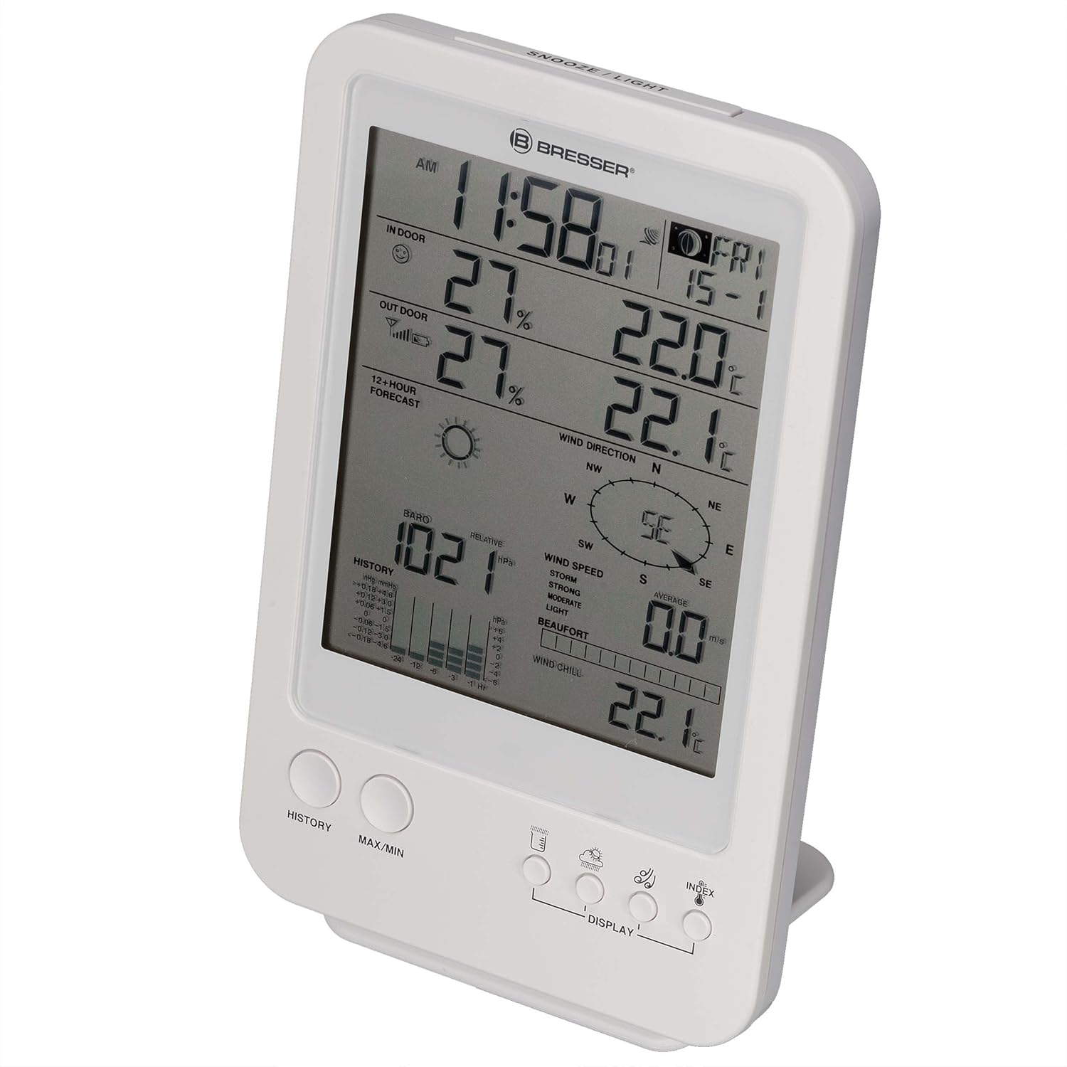 Thumbnail 1 de Bresser Wetterstation Wetter Center 5‑in‑1 con sensor exterior 🌡