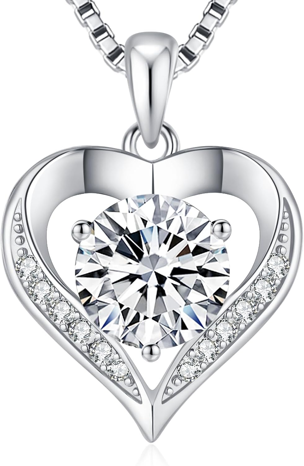 Detalle de DALOJOE 1 Carat Heart Moissanite Necklace đź’Ž