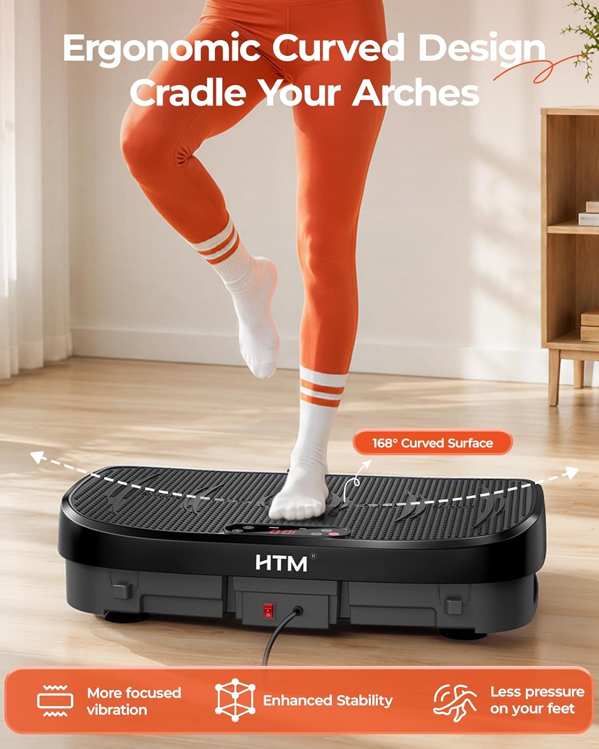 Thumbnail 1 de HTM Vibration Plate Exercise Machine, 9 Modes, 120 Speeds, Remote Control