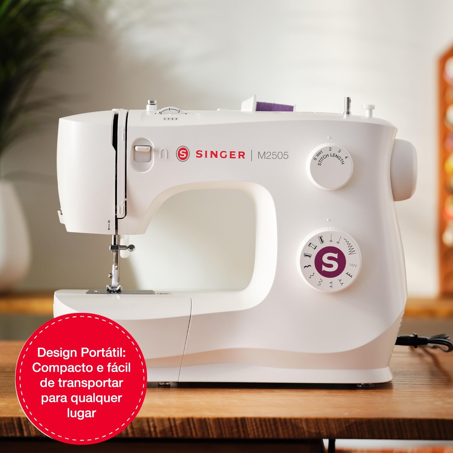 Thumbnail 6 de SINGER M2505 Sewing Machine, Black/White, Plastic, 5.5 kg