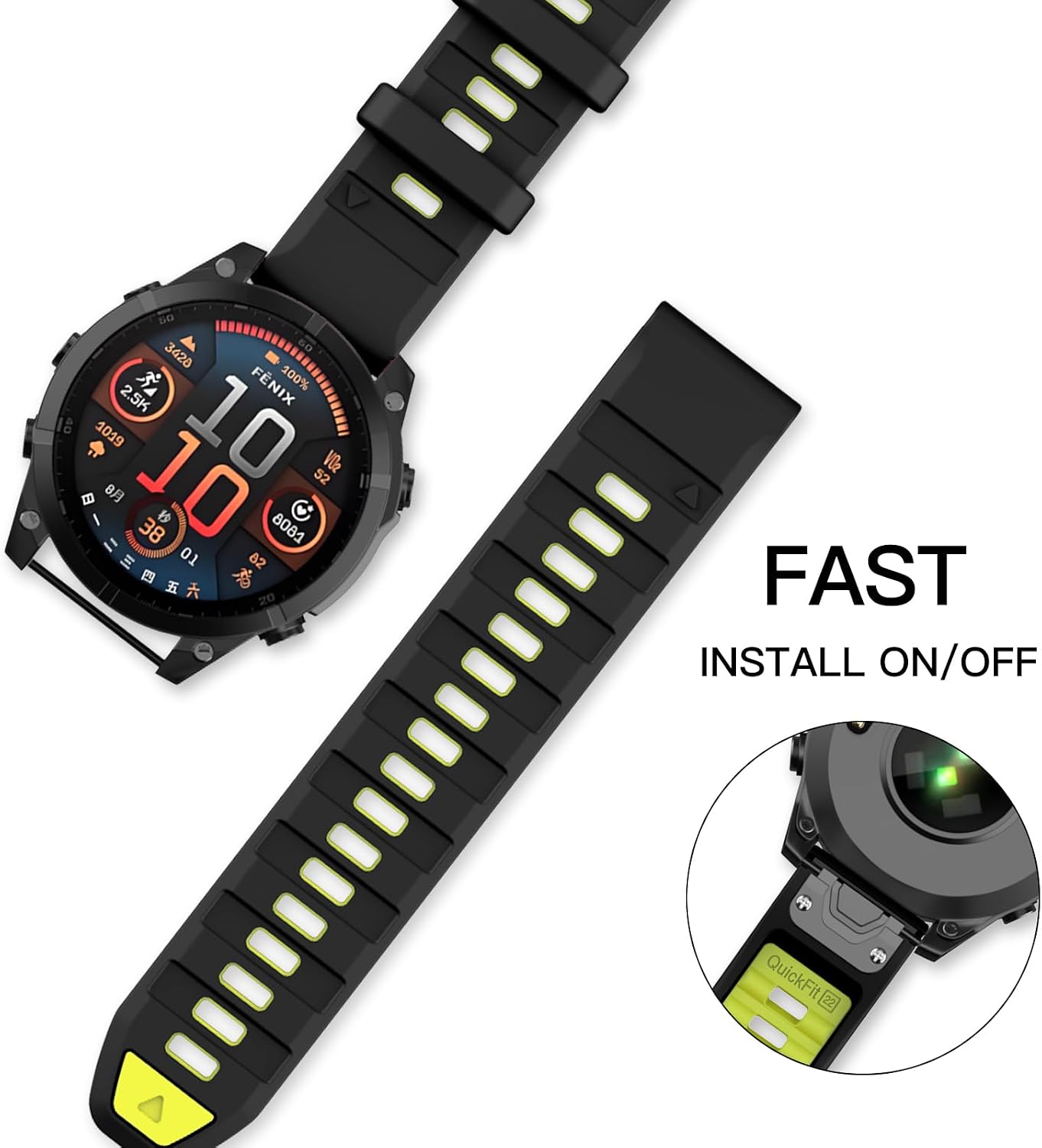 Detalle de OVERSTEP Strap for Garmin Fenix 8 47mm replacement band
