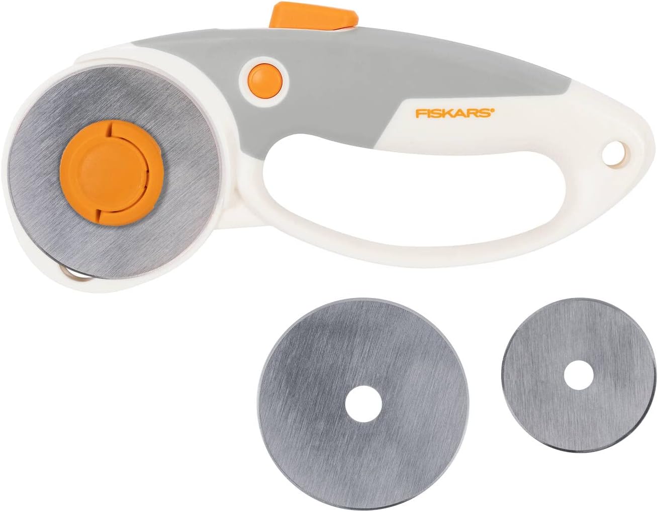 Detalle de Fiskars 1066047 Titanrullkniv, 45 mm blad och SoftGrip-handtag