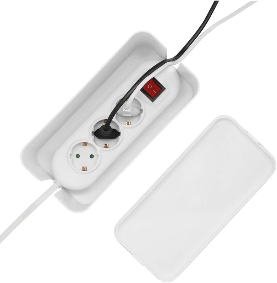 Thumbnail 1 de Hama Kabelbox Mini (weiß) – Kabelmanagement für Steckdosenleisten & Ladegeräte