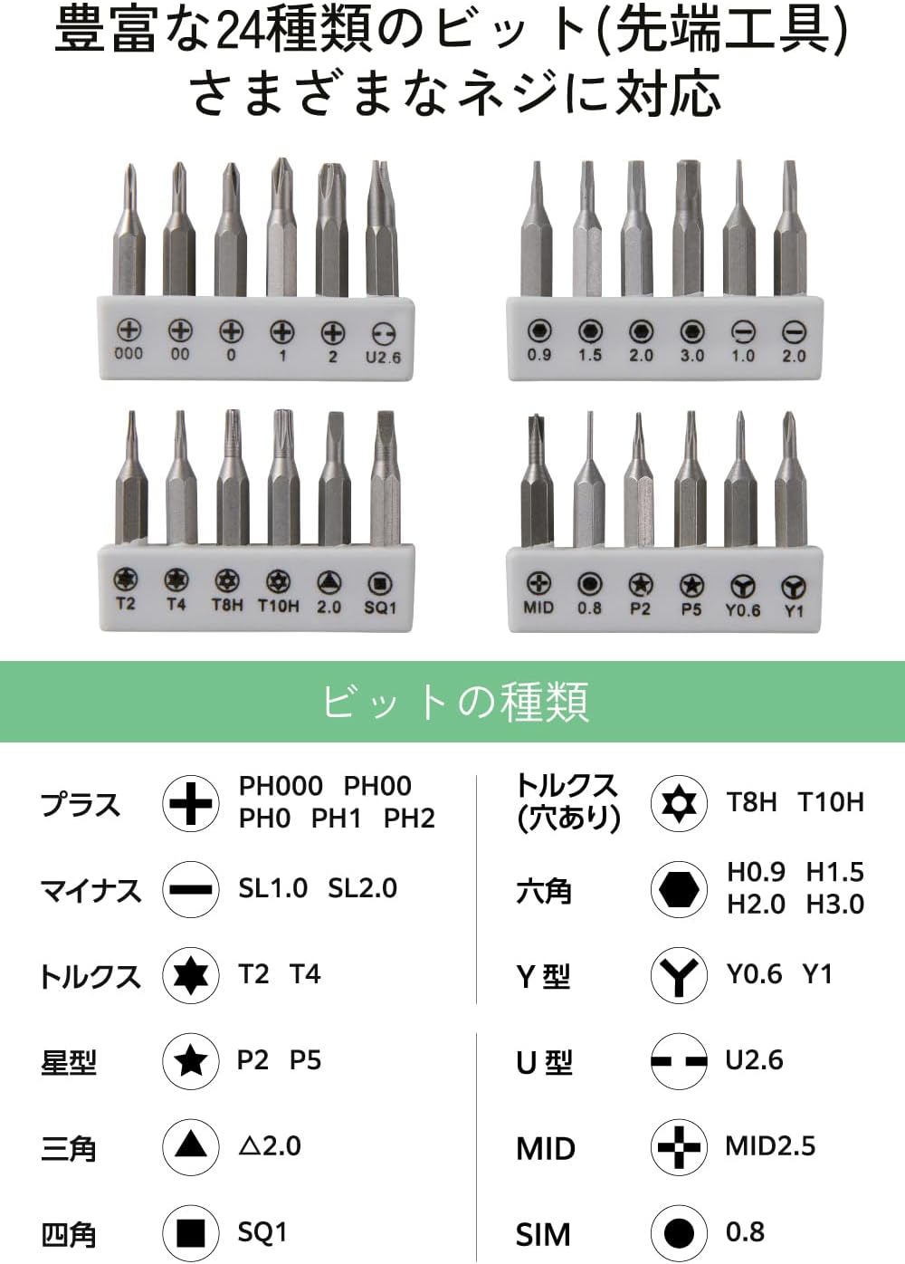 Detalle de エレコム TL-EPD24 電動精密ドライバー 24種類のビット・ライト付き