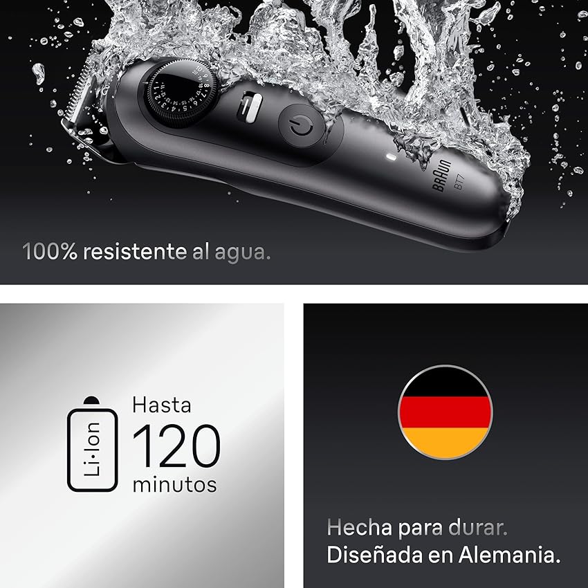 Thumbnail 6 de Braun Recortadora Series 7 BT7545 🌟 12 Accesorios, Resistente al Agua