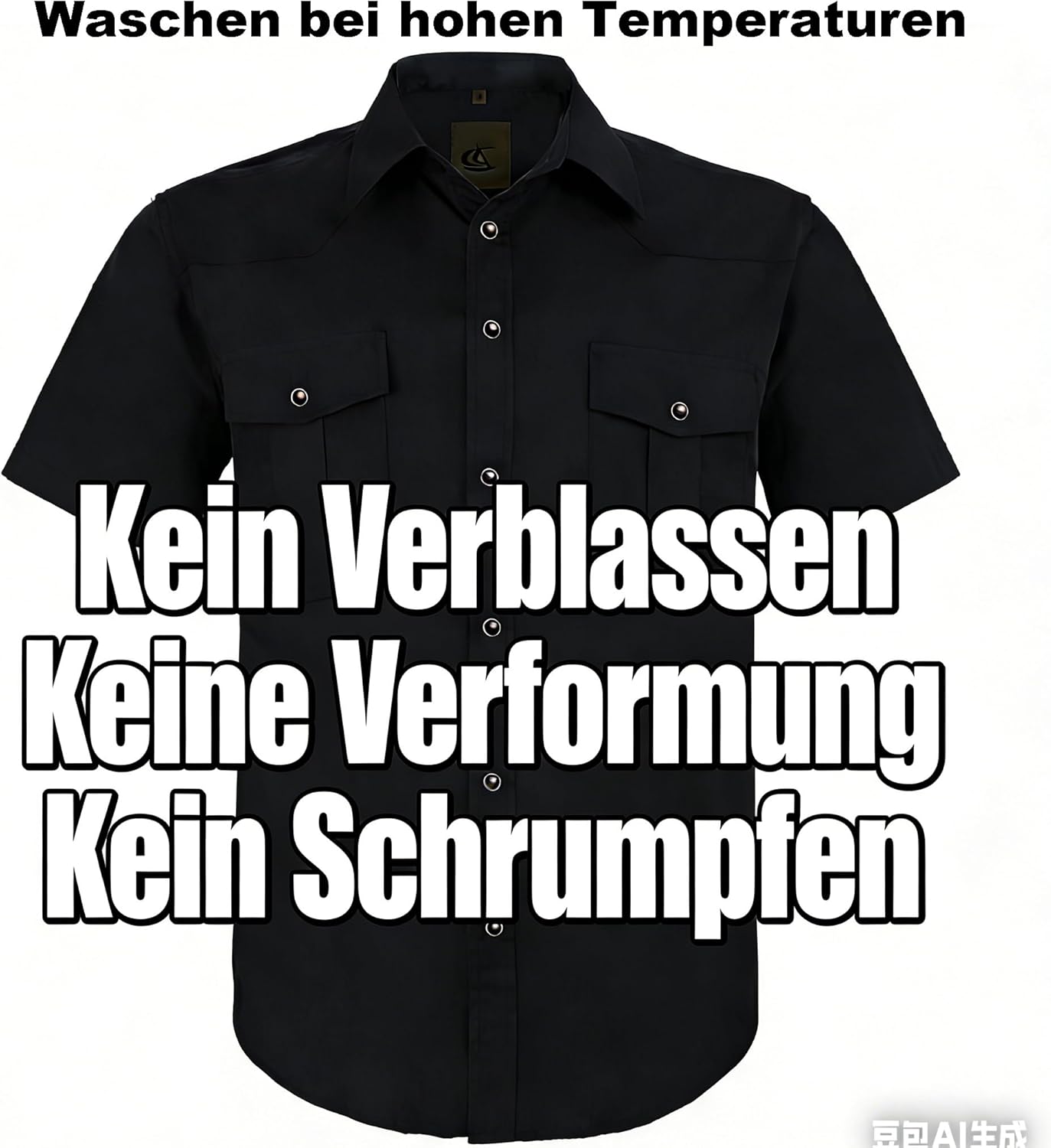 Thumbnail 6 de Coevals Club Herren Kurzarmhemd mit Druckknöpfen – Lässig kariert, Regular Fit