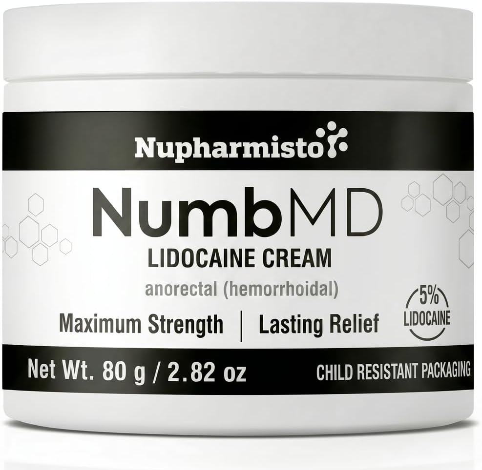Detalle de Nupharmco 5% Lidocaine Numbing Cream, 80 g with Arnica & Emu Oil