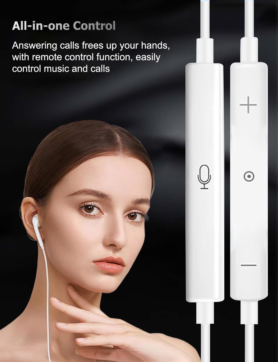 Detalle de Wabklove USB-C Wired Earphones for iPhone and USB-C Devices