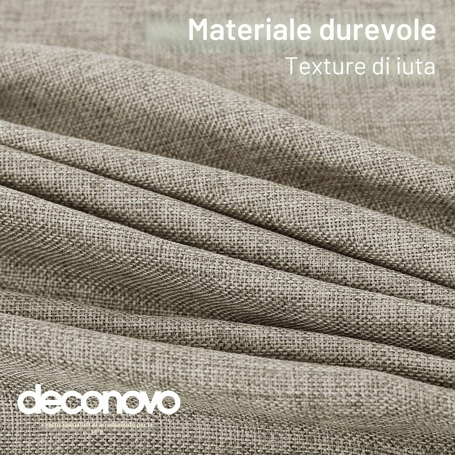 Thumbnail 4 de Deconovo Tovaglia Rettangolare in Finto Lino 130x130 cm – Effetto lino, tinta unica, 1 pezzo