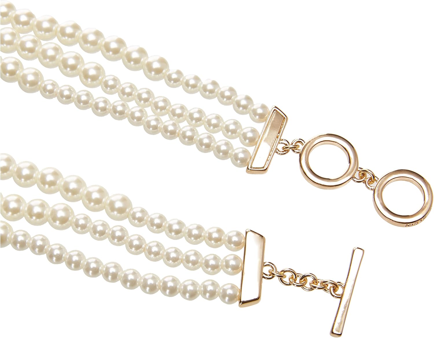 Detalle 2 de Anne Klein Women's Gold-Tone Blanc Pearl Collar Necklace