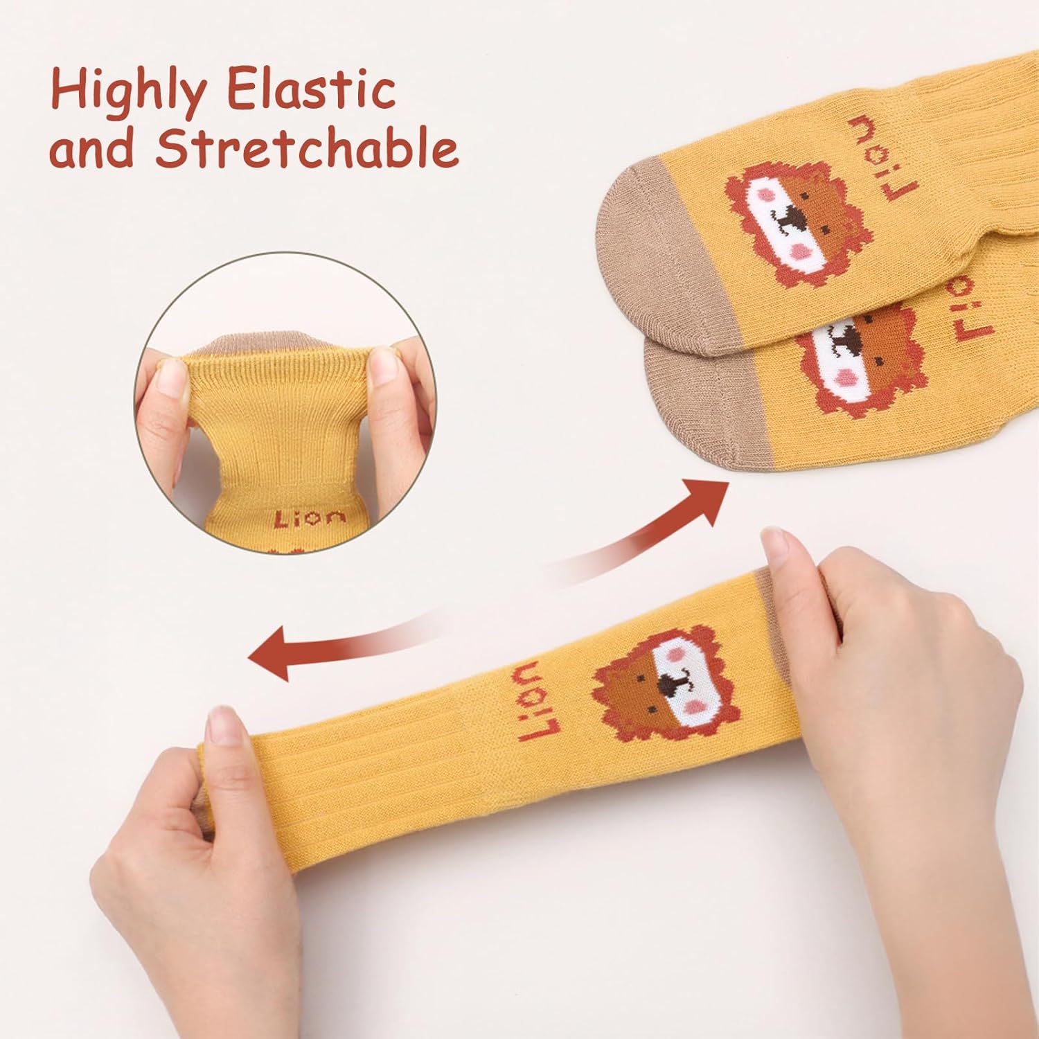 Thumbnail 2 de ZYUPHY Calzini antiscivolo bambino in cotone (5 paia) per neonati 0-5 anni