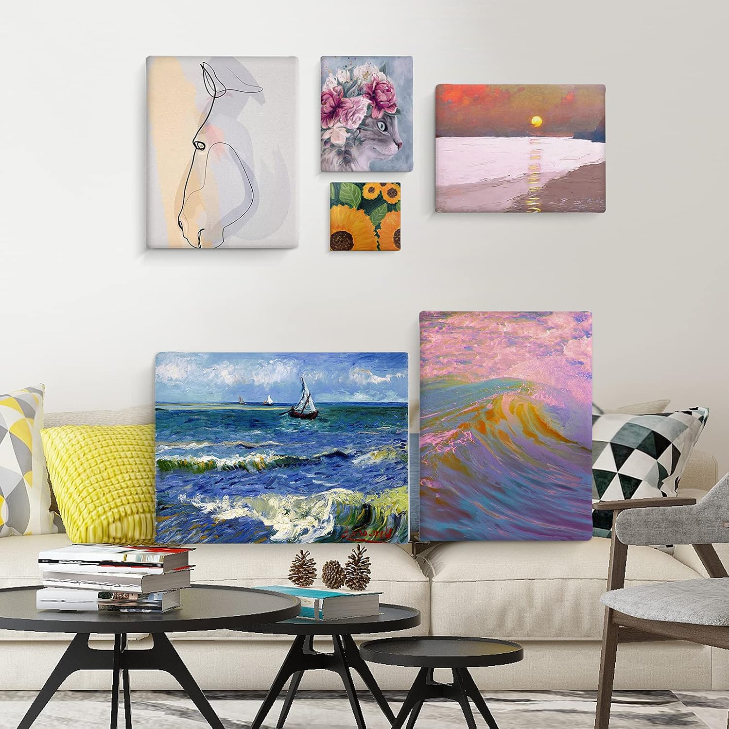 Thumbnail 6 de ESRICH 30 Pack Painting Canvases 4x4 to 12x16