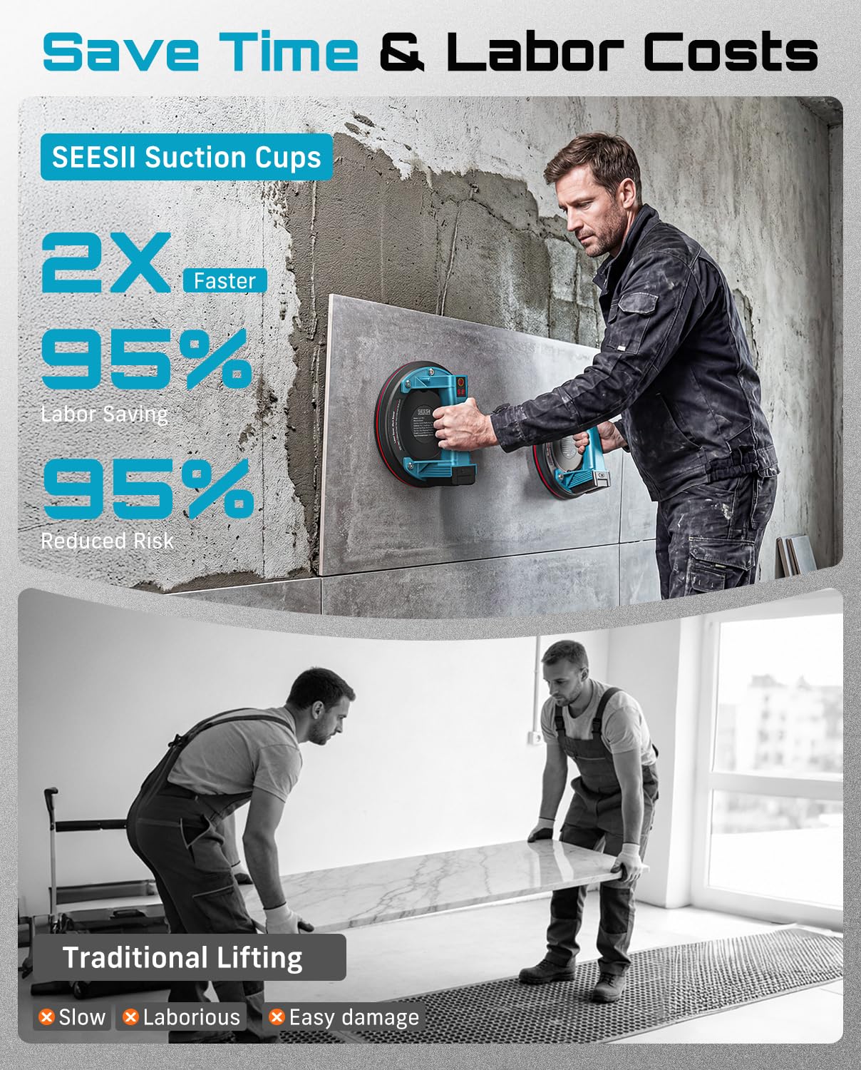 Thumbnail 1 de SEESII suction lifter 600 LBS tile glass