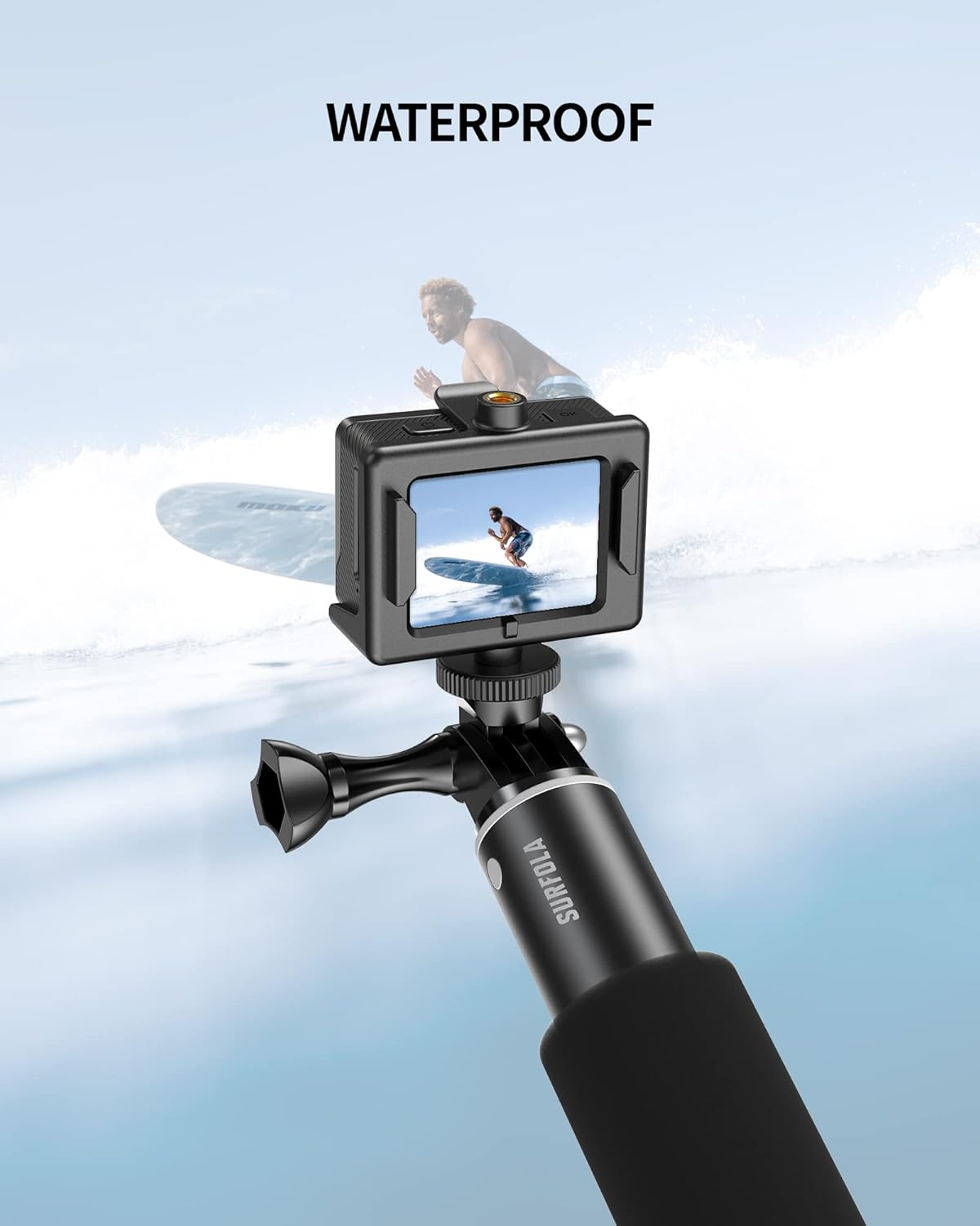 Thumbnail 5 de Surfola action camera selfie stick with twist-lock extension and wrist strap (compatible with Wolfang/tripod mounts)