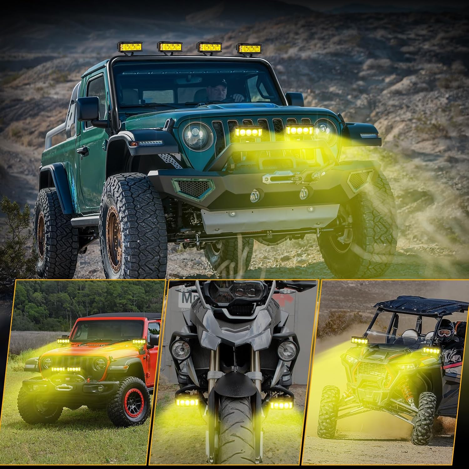 Thumbnail 4 de Auxbeam 5inch 68W Amber Fog Light