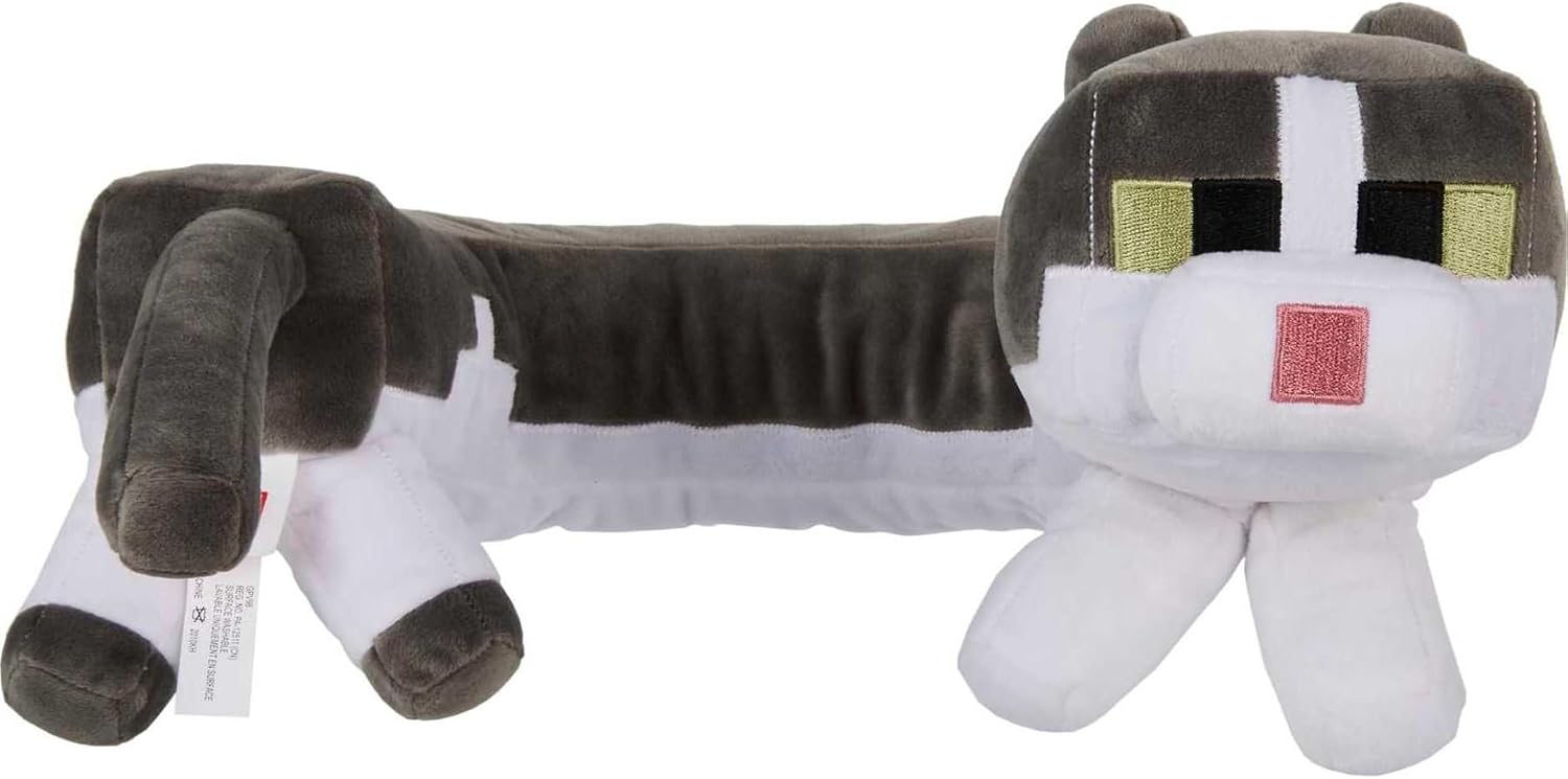 Detalle de Mattel Minecraft Purring Neck Pillow Cat Plush