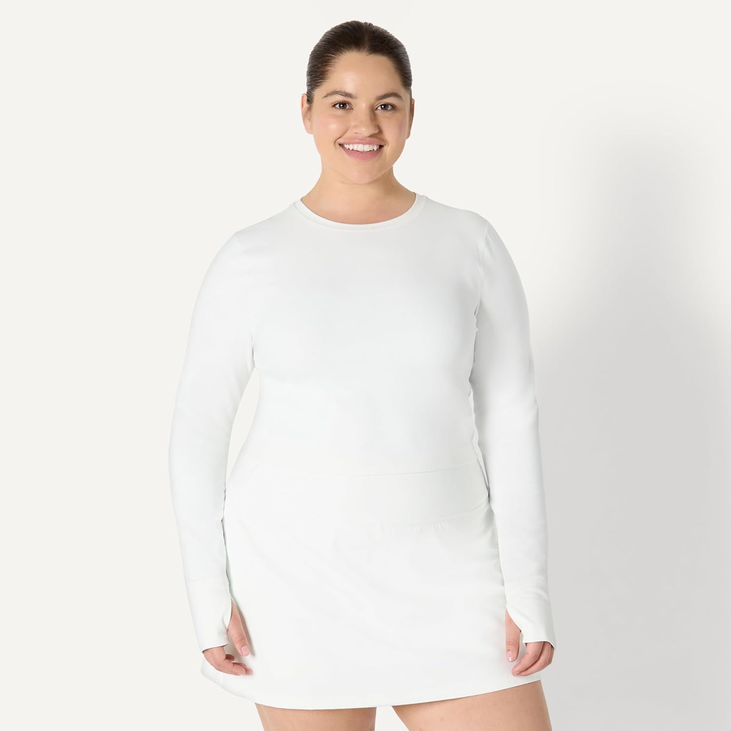 Thumbnail 5 de Amazon Essentials Damen Active FormFlex „Buttery Soft“ Bauchfreies Layering-Workout-Top (kurze Ärmel, schlanke Passform)